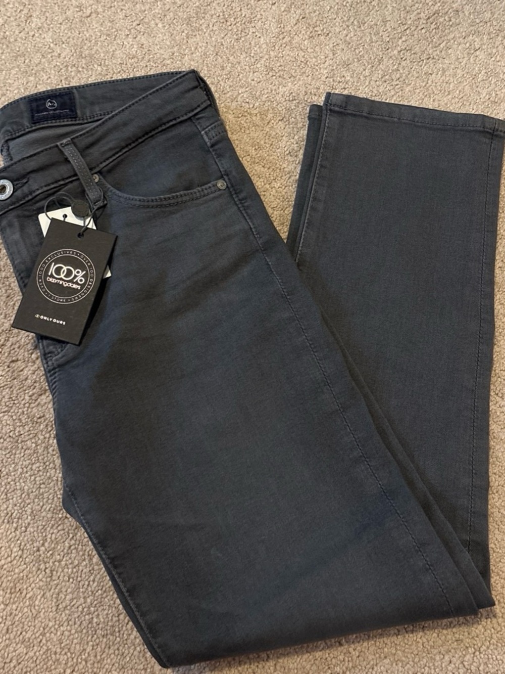 AG dark grey The Prima Crop Mid-Rise Cigarette Crop jeans NWT size 27